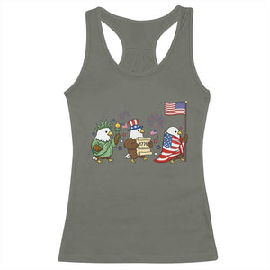 Adorable Patriotic Eagle 250 Years Of Freedom Racerback Tank Top USA Anniversary Gift TS12 Military Green Print Your Wear