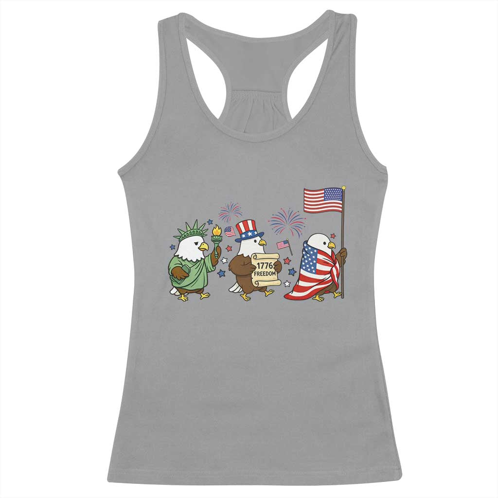 Adorable Patriotic Eagle 250 Years Of Freedom Racerback Tank Top USA Anniversary Gift TS12 Sport Gray Print Your Wear