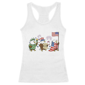 Adorable Patriotic Eagle 250 Years Of Freedom Racerback Tank Top USA Anniversary Gift TS12 White Print Your Wear