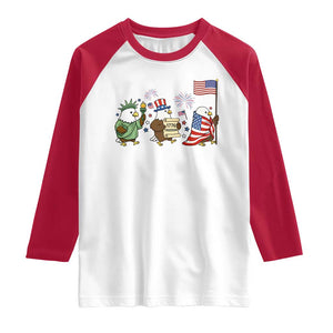 Adorable Patriotic Eagle 250 Years Of Freedom Raglan Shirt USA Anniversary Gift TS12 White Red Print Your Wear