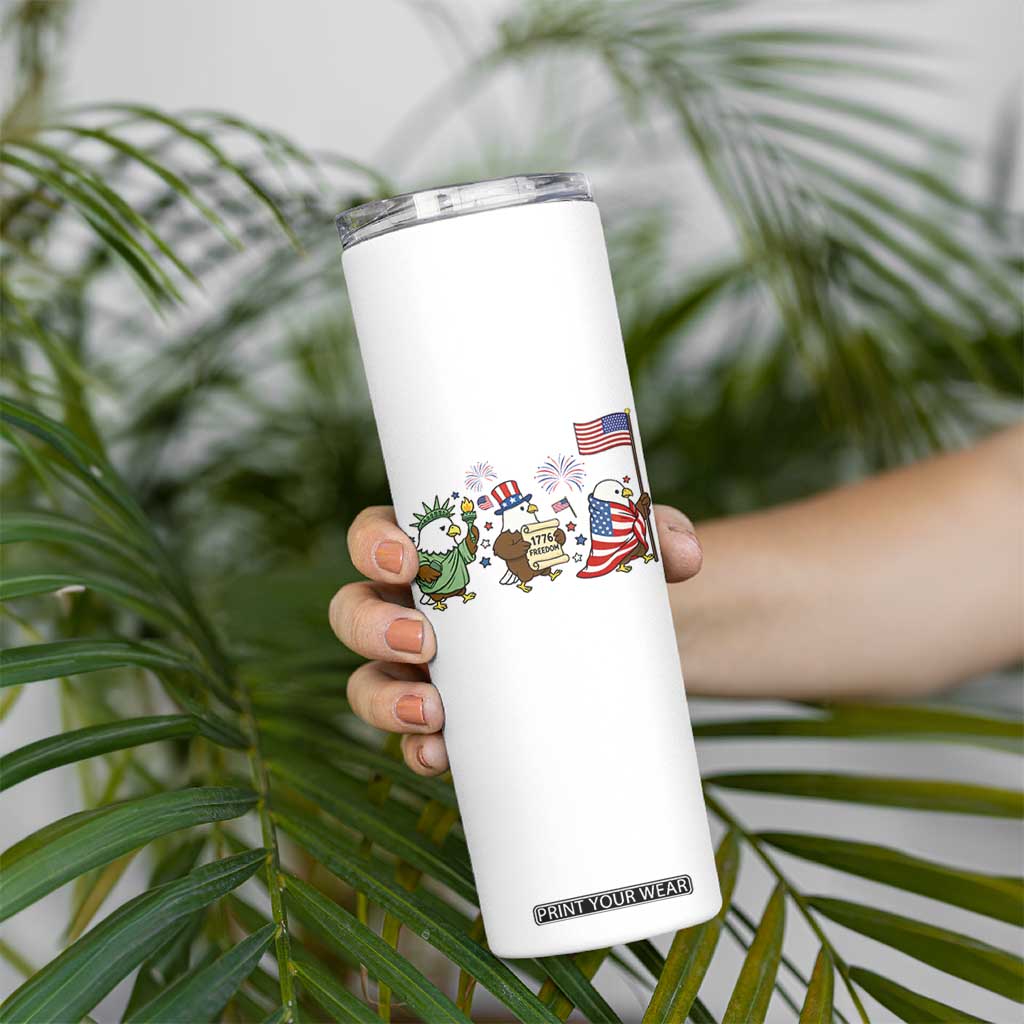 Adorable Patriotic Eagle 250 Years Of Freedom Skinny Tumbler USA Anniversary Gift TS12 Print Your Wear