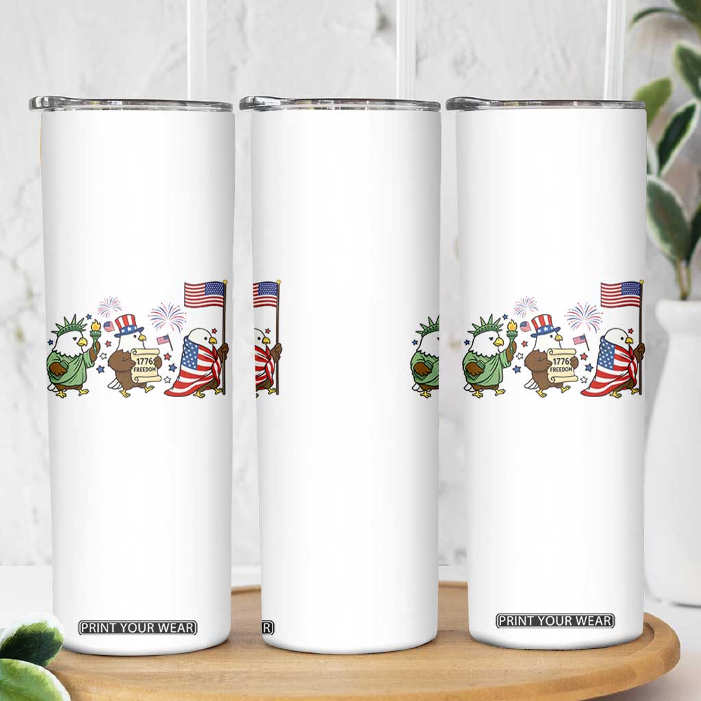Adorable Patriotic Eagle 250 Years Of Freedom Skinny Tumbler USA Anniversary Gift TS12 Print Your Wear