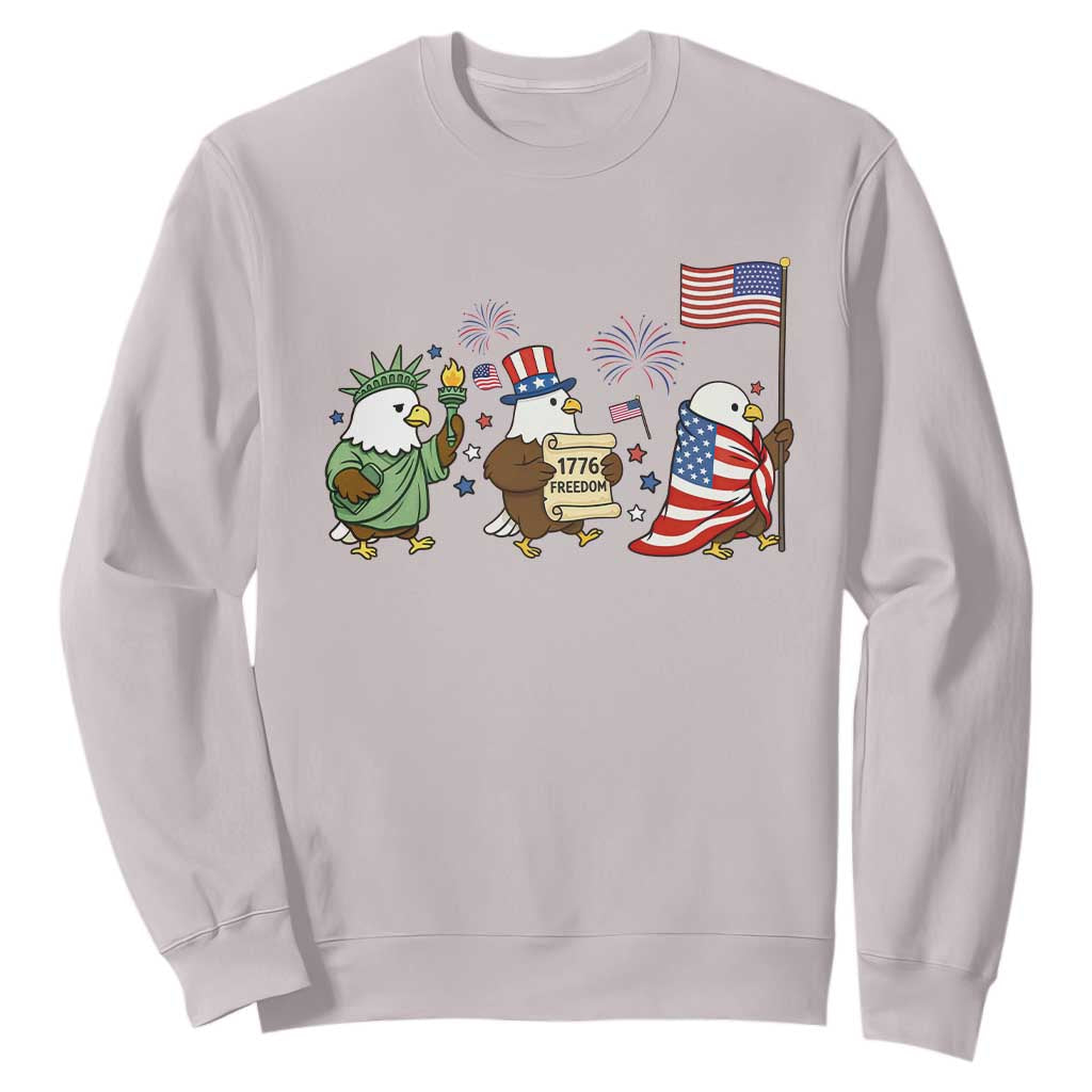 Adorable Patriotic Eagle 250 Years Of Freedom Sweatshirt USA Anniversary Gift TS12 Ice Gray Print Your Wear
