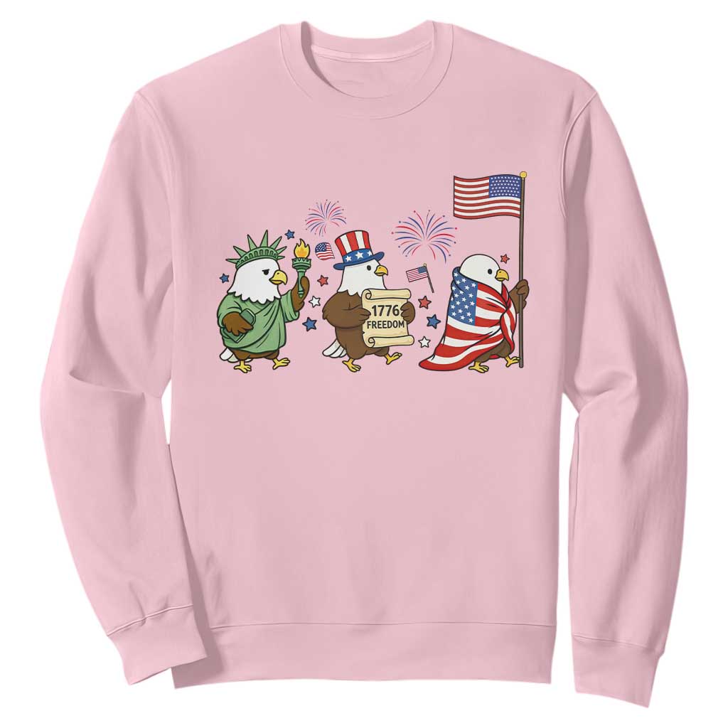Adorable Patriotic Eagle 250 Years Of Freedom Sweatshirt USA Anniversary Gift TS12 Light Pink Print Your Wear