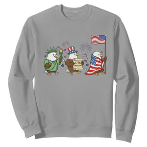 Adorable Patriotic Eagle 250 Years Of Freedom Sweatshirt USA Anniversary Gift TS12 Sport Gray Print Your Wear