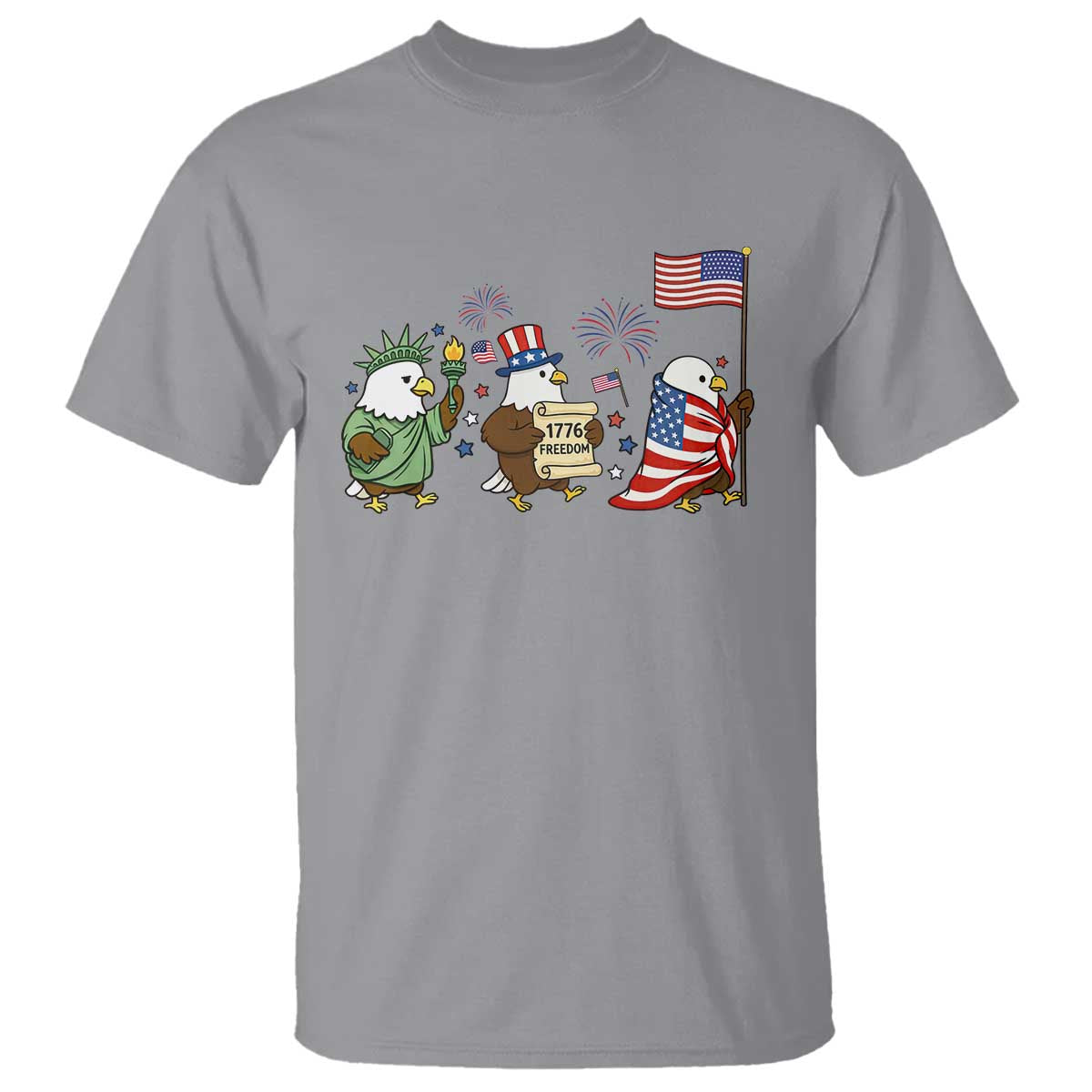 Adorable Patriotic Eagle 250 Years Of Freedom T Shirt USA Anniversary Gift TS12 Sport Gray Print Your Wear