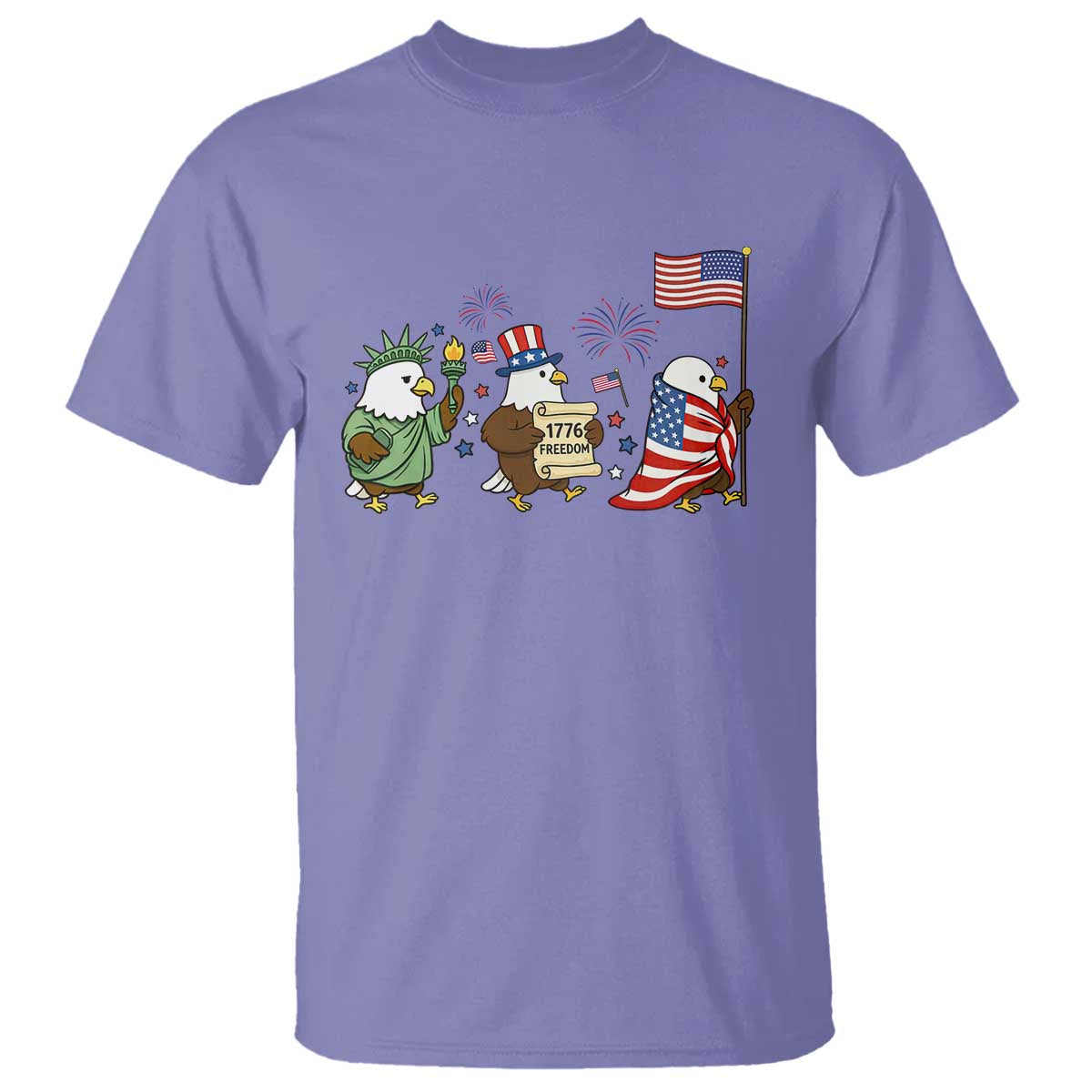 Adorable Patriotic Eagle 250 Years Of Freedom T Shirt USA Anniversary Gift TS12 Violet Print Your Wear