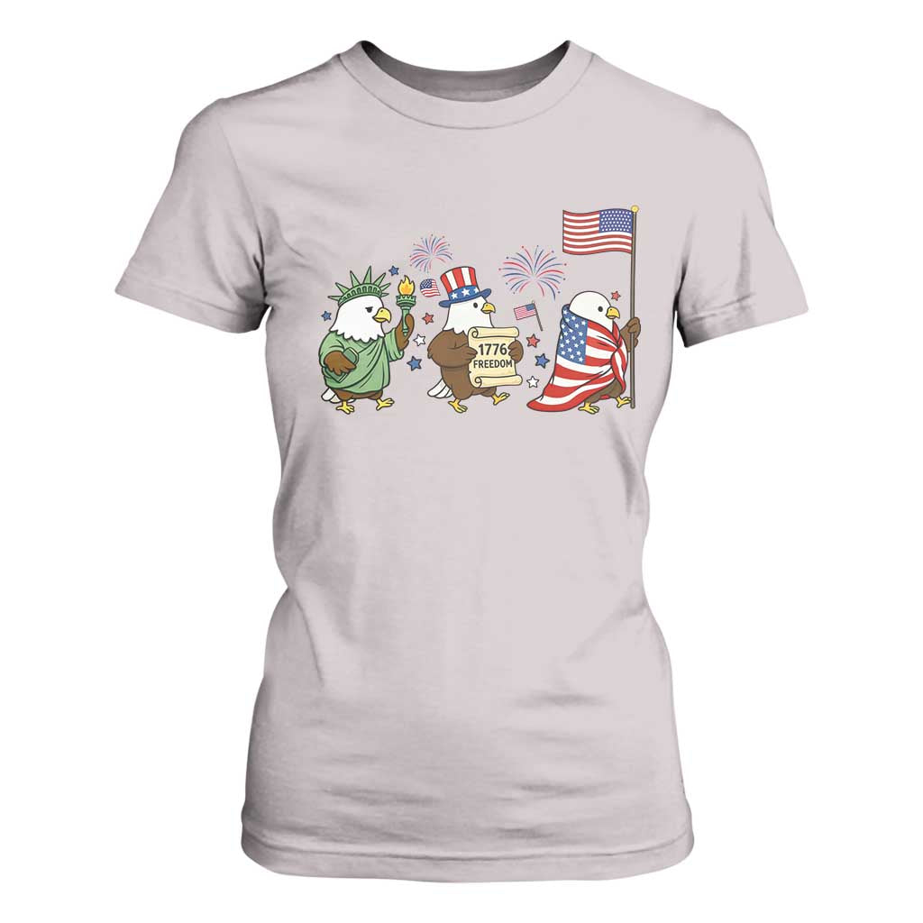 Adorable Patriotic Eagle 250 Years Of Freedom T Shirt For Women USA Anniversary Gift TS12 Ice Gray Print Your Wear