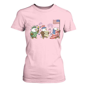 Adorable Patriotic Eagle 250 Years Of Freedom T Shirt For Women USA Anniversary Gift TS12 Light Pink Print Your Wear