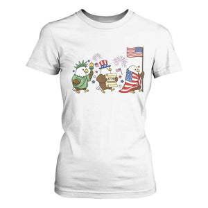 Adorable Patriotic Eagle 250 Years Of Freedom T Shirt For Women USA Anniversary Gift TS12 White Print Your Wear