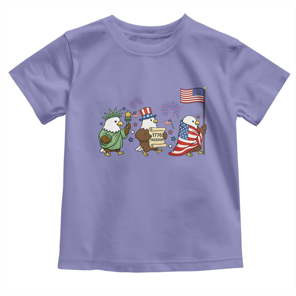 Adorable Patriotic Eagle 250 Years Of Freedom Toddler T Shirt USA Anniversary Gift TS12 Violet Print Your Wear