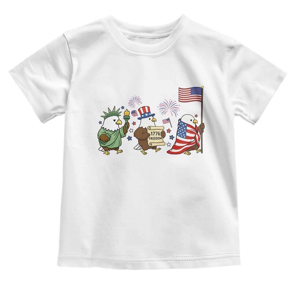 Adorable Patriotic Eagle 250 Years Of Freedom Toddler T Shirt USA Anniversary Gift TS12 White Print Your Wear