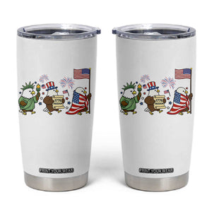 Adorable Patriotic Eagle 250 Years Of Freedom Tumbler Cup USA Anniversary Gift TS12 White Print Your Wear