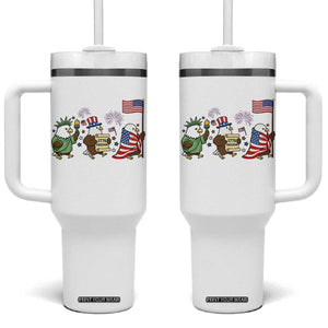 Adorable Patriotic Eagle 250 Years Of Freedom Tumbler With Handle USA Anniversary Gift TS12 One Size: 40 oz White Print Your Wear