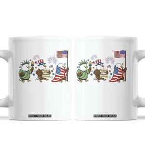 Adorable Patriotic Eagle 250 Years Of Freedom Coffee Mug USA Anniversary Gift TS12 White Print Your Wear