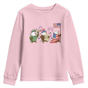 Adorable Patriotic Eagle 250 Years Of Freedom Youth Sweatshirt USA Anniversary Gift TS12 Light Pink Print Your Wear