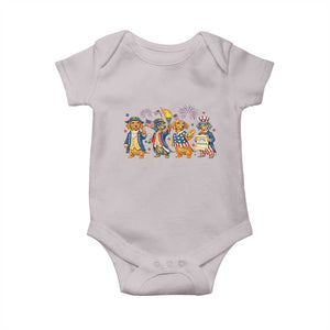 Patriotic Wiener Dog 250th Anniversary Baby Onesie Dachshund Lover Gift TS12 Ice Gray Print Your Wear