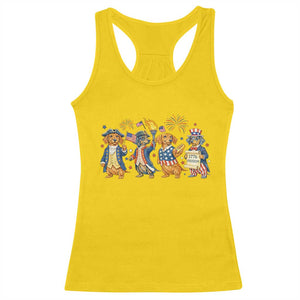 Patriotic Wiener Dog 250th Anniversary Racerback Tank Top Dachshund Lover Gift TS12 Daisy Print Your Wear
