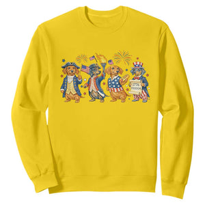 Patriotic Wiener Dog 250th Anniversary Sweatshirt Dachshund Lover Gift TS12 Daisy Print Your Wear