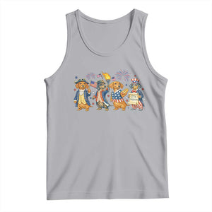Patriotic Wiener Dog 250th Anniversary Tank Top Dachshund Lover Gift TS12 Athletic Heather Print Your Wear