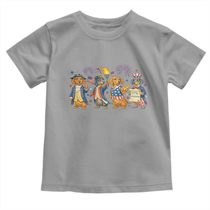 Patriotic Wiener Dog 250th Anniversary Toddler T Shirt Dachshund Lover Gift TS12 Sport Gray Print Your Wear