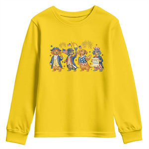 Patriotic Wiener Dog 250th Anniversary Youth Sweatshirt Dachshund Lover Gift TS12 Daisy Print Your Wear