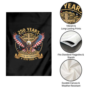 Faith And Freedom 250 Years Garden Flag Patriotic Eagle Cross Gift TS12 Print Your Wear