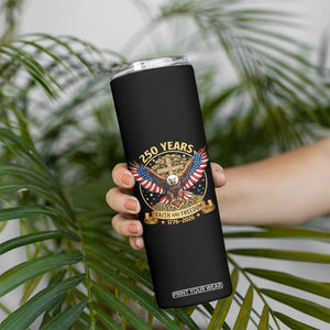 Faith And Freedom 250 Years Skinny Tumbler Patriotic Eagle Cross Gift TS12 Print Your Wear