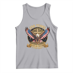 Faith And Freedom 250 Years Tank Top Patriotic Eagle Cross Gift TS12 Athletic Heather Print Your Wear