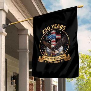 Christian Patriotic Eagle Cross Garden Flag 250 Years Faith And Freedom USA Gift TS12 Print Your Wear