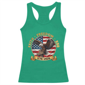 250 Years Faith And Freedom Racerback Tank Top Patriotic Eagle Cross American Pride Gift TS12 Irish Green Print Your Wear