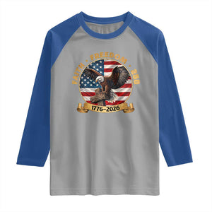 250 Years Faith And Freedom Raglan Shirt Patriotic Eagle Cross American Pride Gift TS12 Sport Gray Royal Print Your Wear