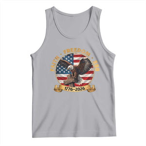250 Years Faith And Freedom Tank Top Patriotic Eagle Cross American Pride Gift TS12 Athletic Heather Print Your Wear