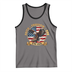 250 Years Faith And Freedom Tank Top Patriotic Eagle Cross American Pride Gift TS12 Deep Heather Black Print Your Wear