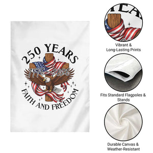 250 Years Faith And Freedom Garden Flag Patriotic Christian Eagle TS12 Print Your Wear