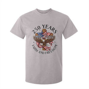 250 Years Faith And Freedom T Shirt For Kid Patriotic Christian Eagle TS12 Ice Gray Print Your Wear