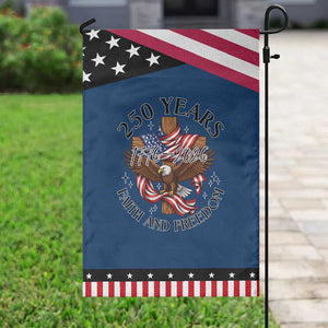250 Years Faith And Freedom Garden Flag Patriotic Christian Eagle TS12 Classic Blue Black Print Your Wear