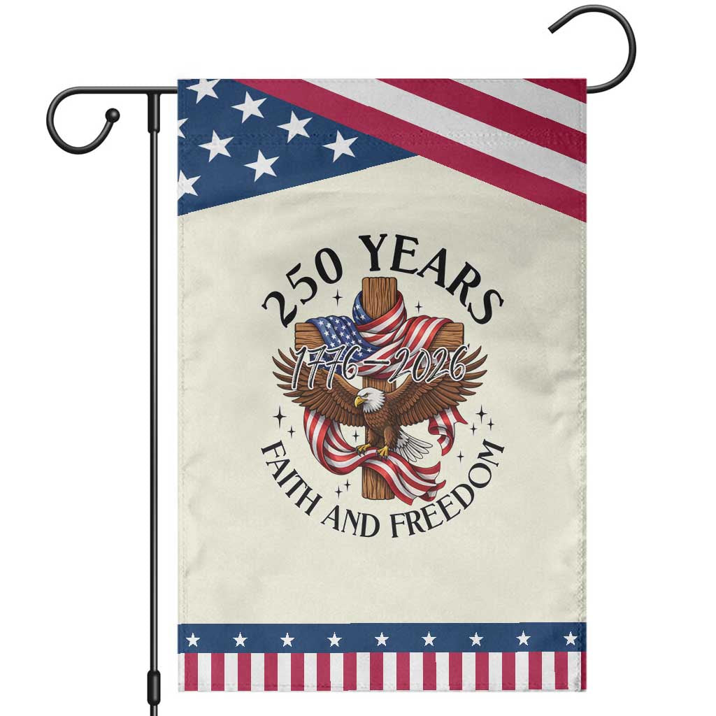 250 Years Faith And Freedom Patriotic Handheld Flag Patriotic Christian Eagle TS12 Distressed 8.2