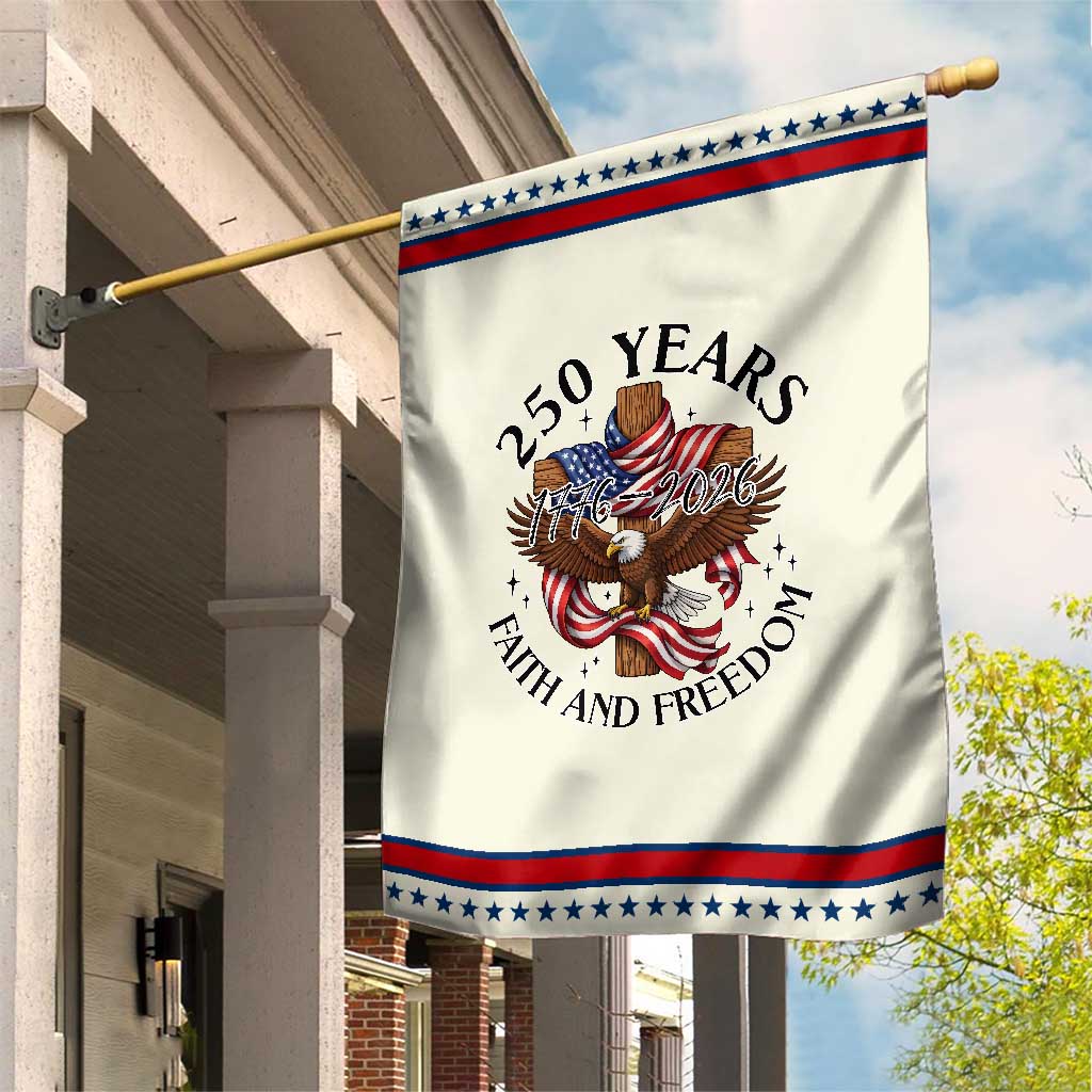 250 Years Faith And Freedom Patriotic Handheld Flag Patriotic Christian Eagle TS12