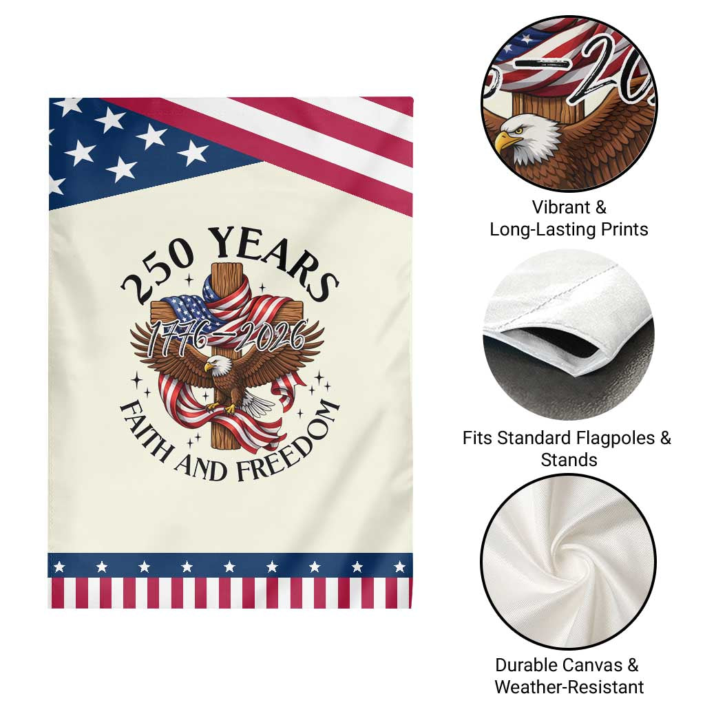 250 Years Faith And Freedom Patriotic Handheld Flag Patriotic Christian Eagle TS12