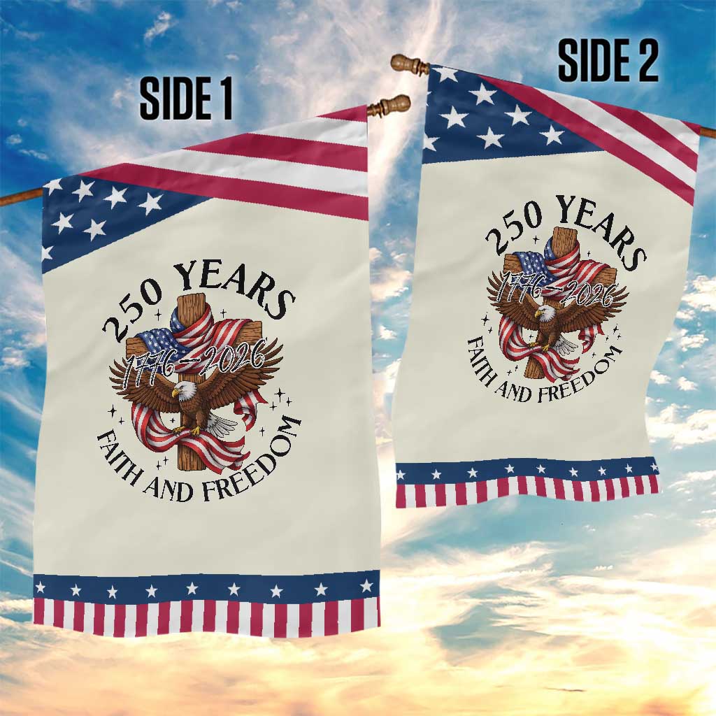 250 Years Faith And Freedom Patriotic Handheld Flag Patriotic Christian Eagle TS12
