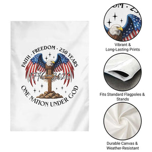 Patriotic Eagle Cross One Nation Under God Garden Flag 250th Anniversary TS12 Print Your Wear