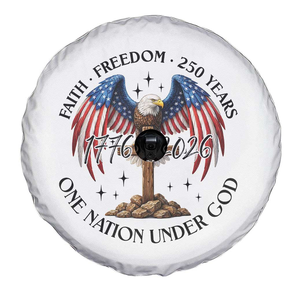 Patriotic Eagle Cross One Nation Under God Spare Tire Cover 250th Anniversary TS12 Print Your Wear