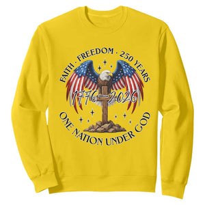 Patriotic Eagle Cross One Nation Under God Sweatshirt 250th Anniversary TS12 Daisy Print Your Wear