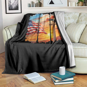 Faith And Freedom Christian American Flag Eagle Throw Blanket American Faith Pride TS12 Print Your Wear