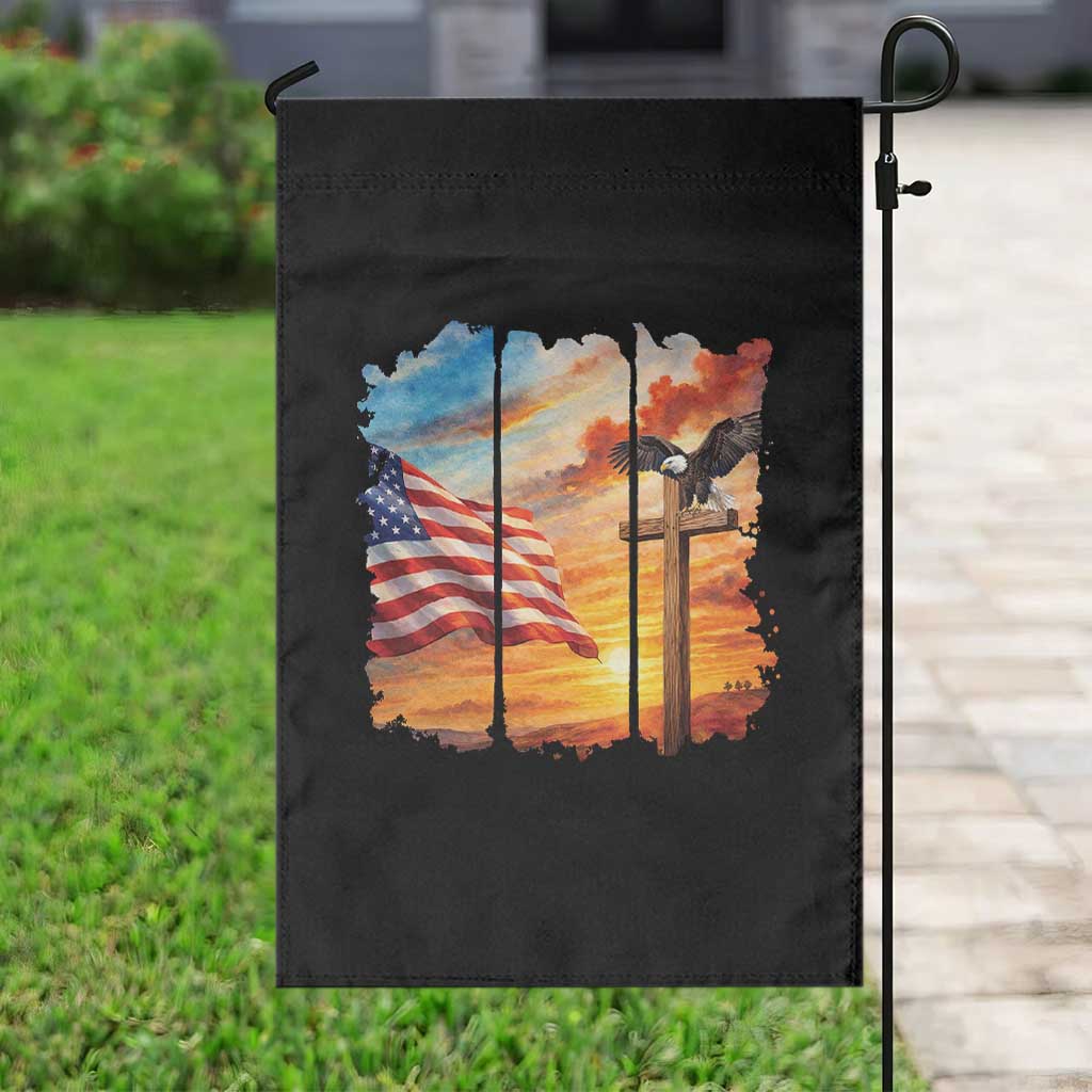 Faith And Freedom Christian American Flag Eagle Garden Flag American Faith Pride TS12 Print Your Wear