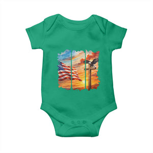 Faith And Freedom Christian American Flag Eagle Baby Onesie American Faith Pride TS12 Irish Green Print Your Wear