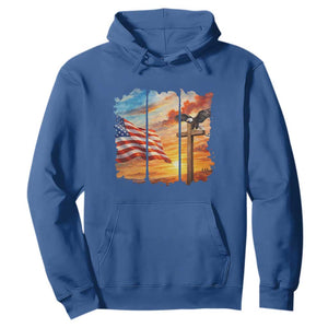 Faith And Freedom Christian American Flag Eagle Hoodie American Faith Pride TS12 Royal Blue Print Your Wear