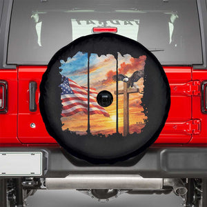 Faith And Freedom Christian American Flag Eagle Spare Tire Cover American Faith Pride TS12 Black Print Your Wear