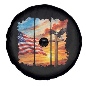 Faith And Freedom Christian American Flag Eagle Spare Tire Cover American Faith Pride TS12 Print Your Wear